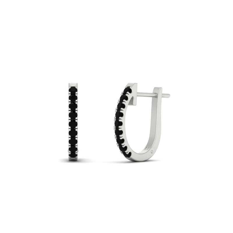 Round Cut 0.25 Ct Diamond Hoop Earrings