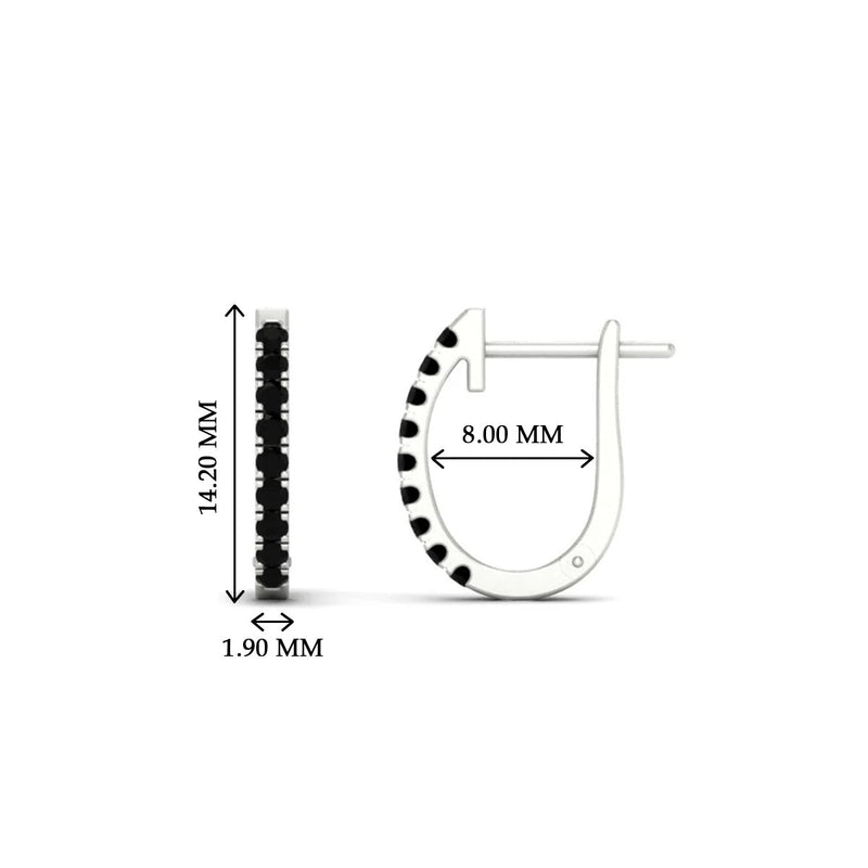 Round Cut 0.25 Ct Diamond Hoop Earrings
