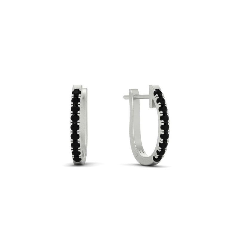 Round Cut 0.25 Ct Diamond Hoop Earrings