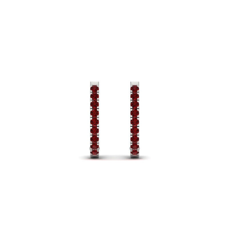 Round Cut 0.25 Ct Diamond Hoop Earrings