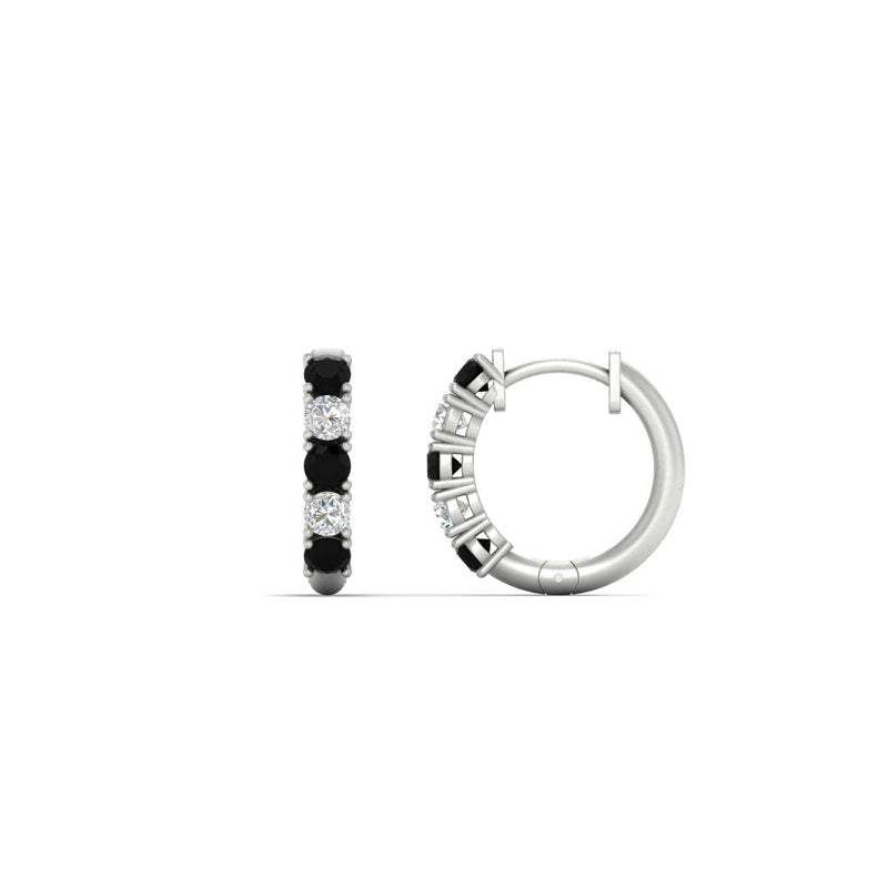 1/2 Carat Stunning Five Stone Huggie Hoops Earrings