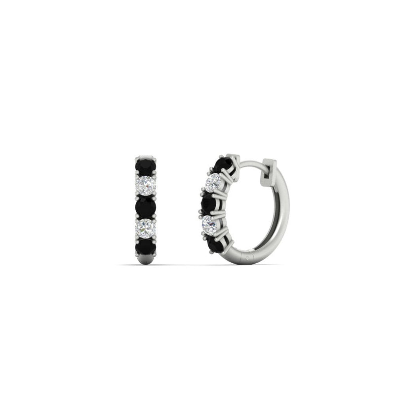1/2 Carat Stunning Five Stone Huggie Hoops Earrings