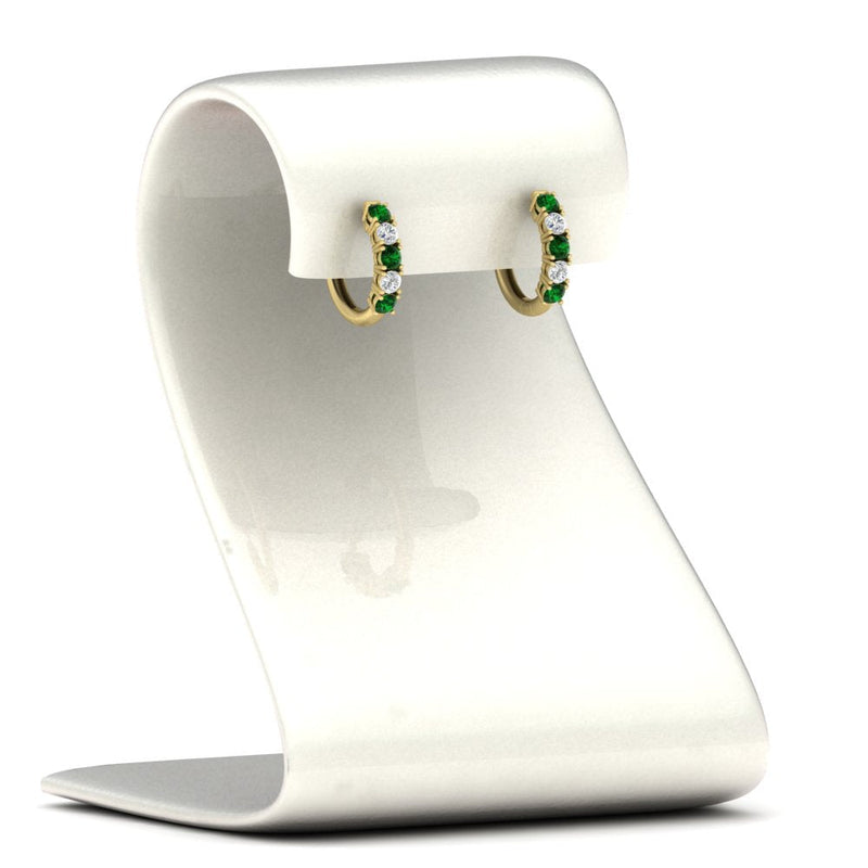 1/2 Carat Stunning Five Stone Huggie Hoops Earrings