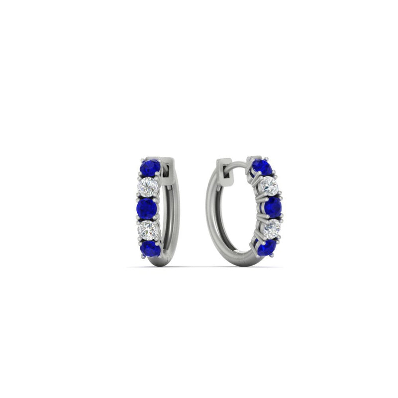 1/2 Carat Stunning Five Stone Huggie Hoops Earrings