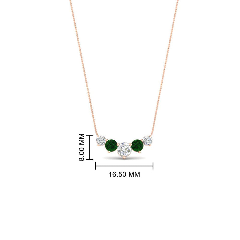 0.75 Carat Graduating Round Diamond Pendant