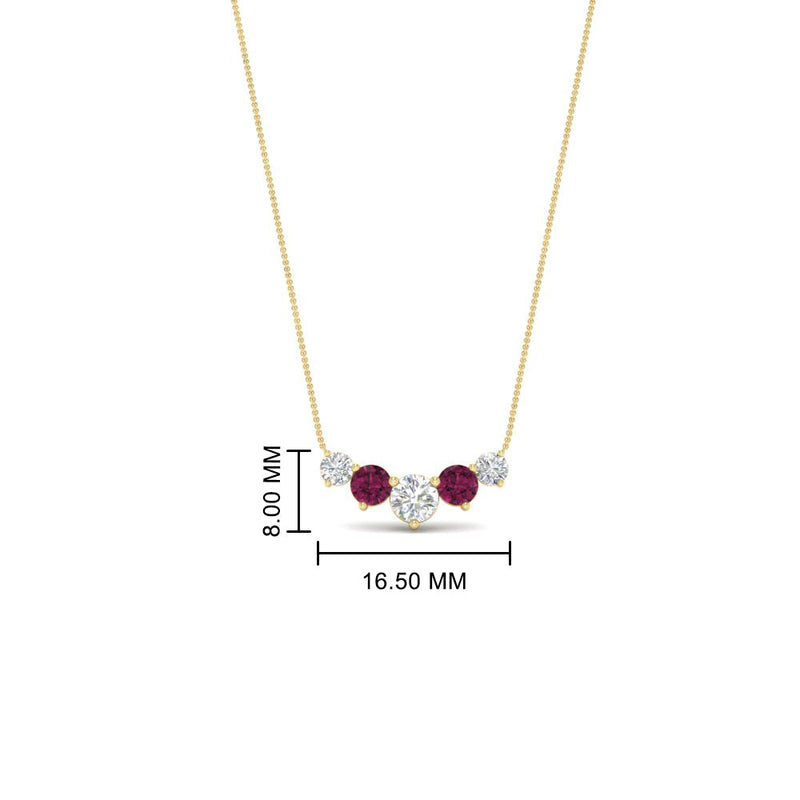 0.75 Carat Graduating Round Diamond Pendant