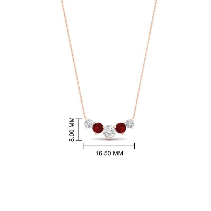 0.75 Carat Graduating Round Diamond Pendant