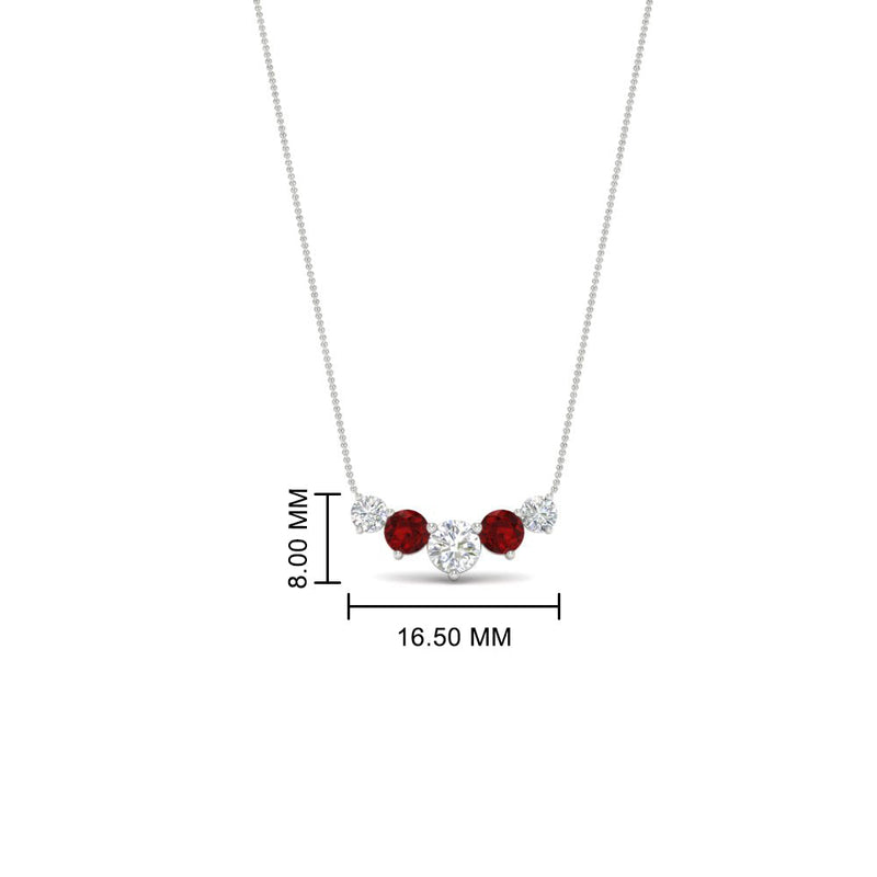 0.75 Carat Graduating Round Diamond Pendant