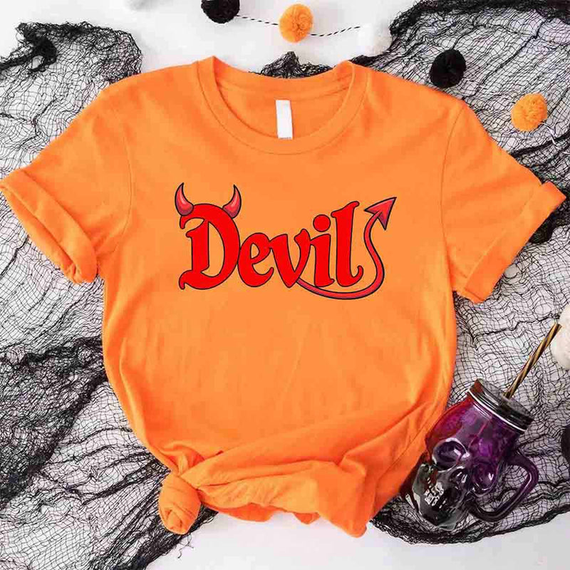 I Put the D in Devil Shirts For Couples Funny Matching Him & Her Halloween T-Shirts