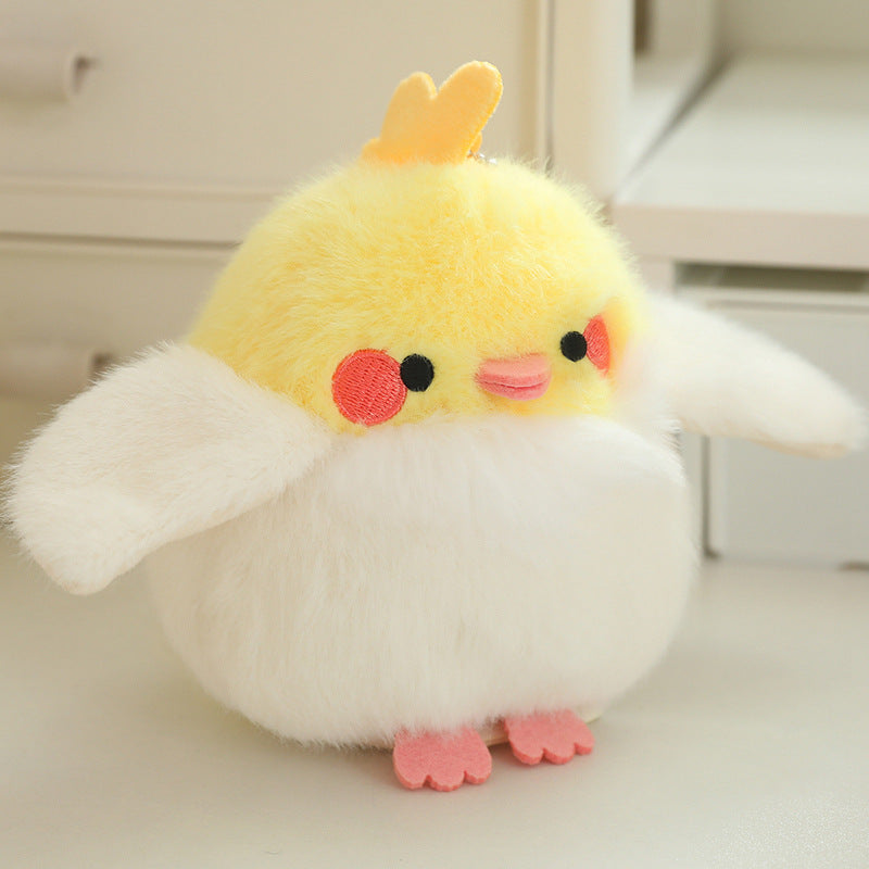Cartoon Parrot Plush Toy Pendant For Girls Bags And Keychains