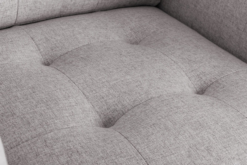 Victoria - Fabric Armchair With Metal Legs, Side Pockets, And Pillow