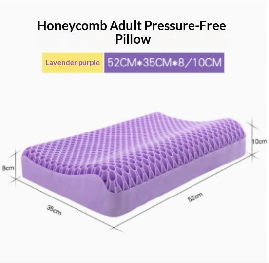 Purple Gel Honeycomb Pillow – High-Elasticity Cooling Sleep Pillow