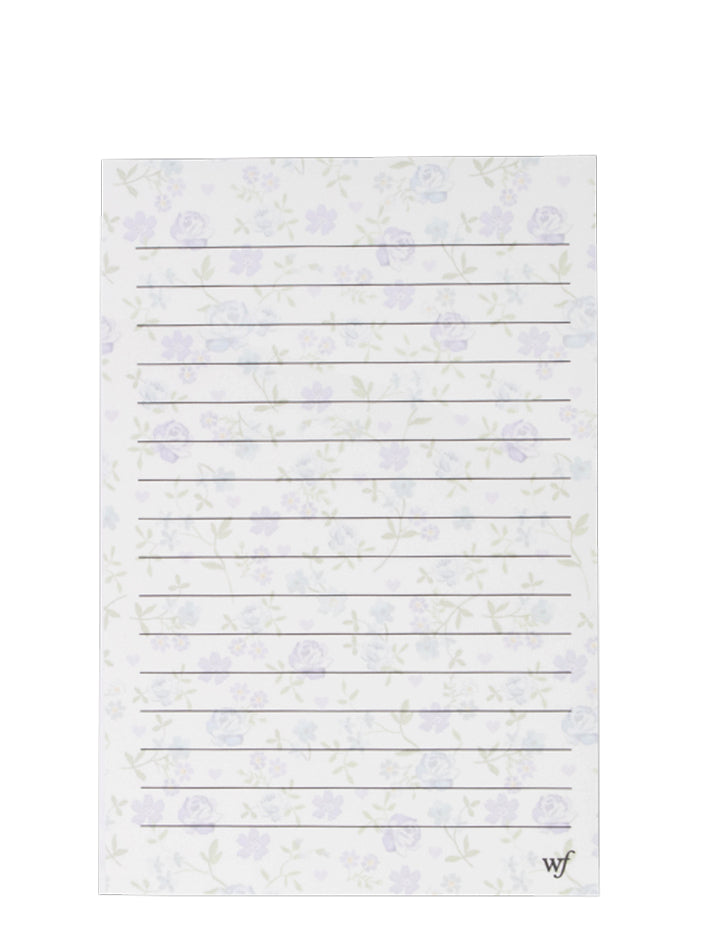 Lilac & Blue Floral Notepad
