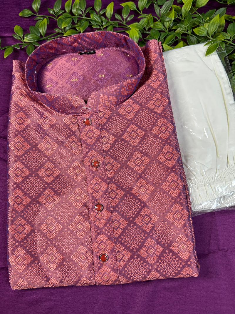Onion pink kurta set