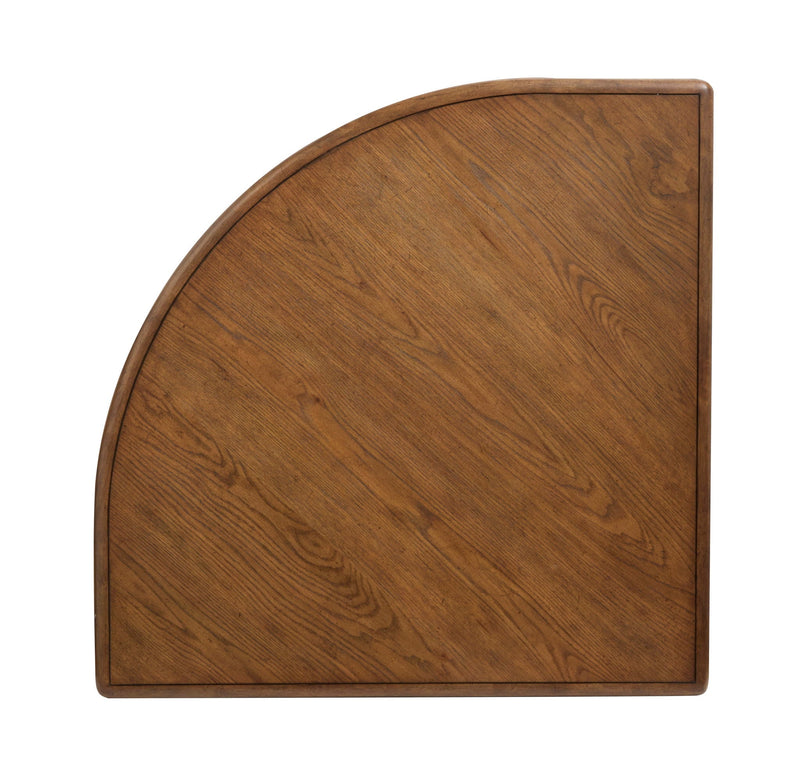 Tanner - Pie Shaped Lift Top Cocktail Table With Casters - Tawny Brown