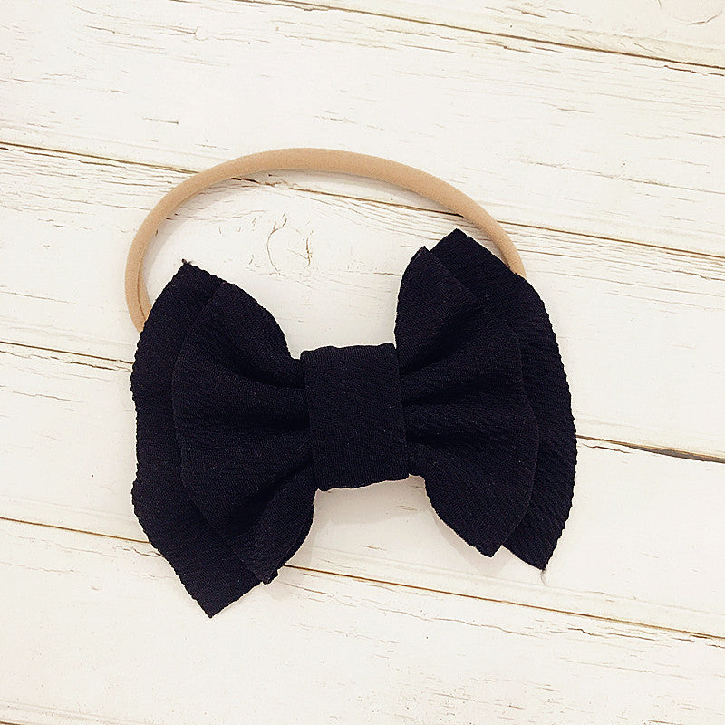 Children's Bow Hair Band Baby Double Layer