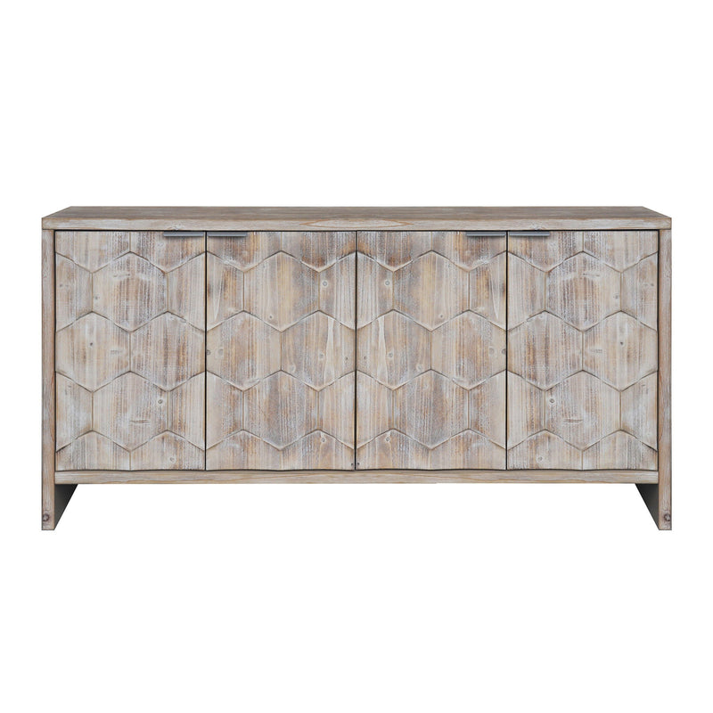 Accent Cabinet Farmhouse Style 4 Door Wooden Cabinet Sideboard Buffet Server Cabinet Storage Cabinet, For Living Room, Entryway, Hallway, Office, Kitchen And Dining Room