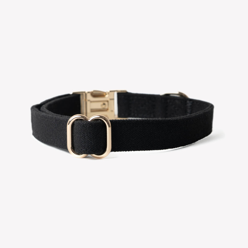 'Black' - Canvas Dog Collar