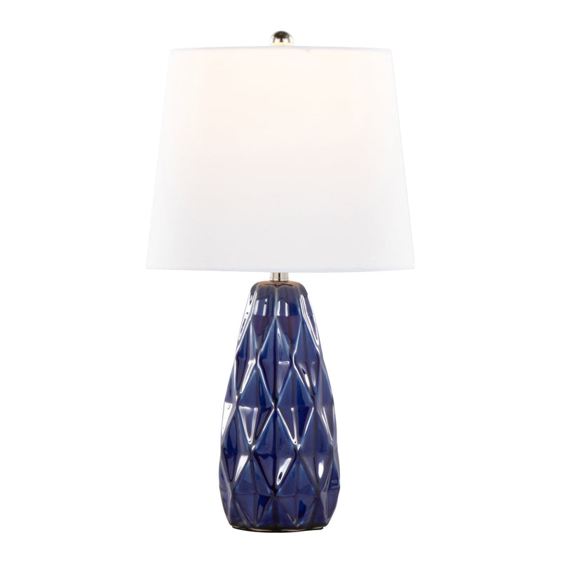 Hex 20' Contemporary Ceramic Accent Lamp Set of 2
