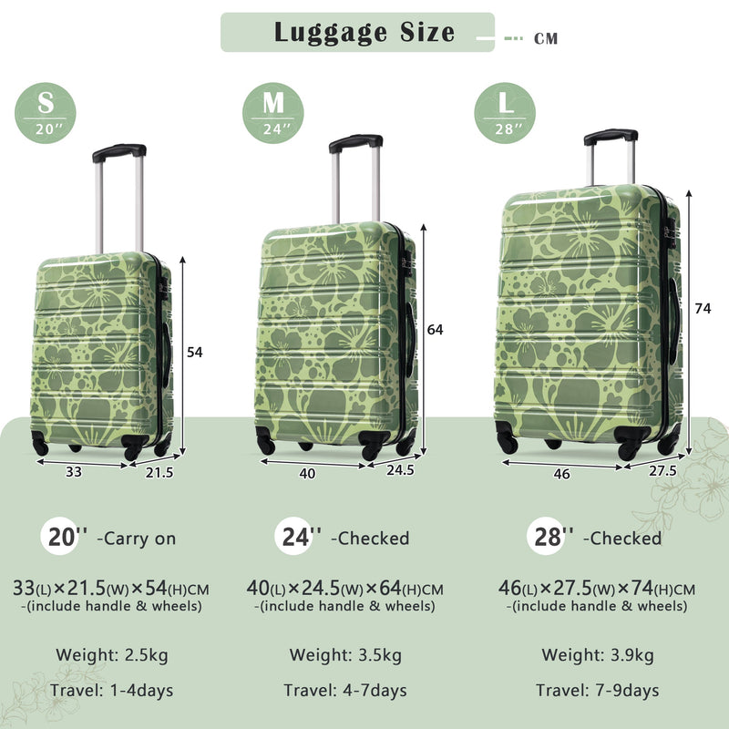 Hardshell Luggage Sets 3 pcs Spinner Suitcase with TSA Lock