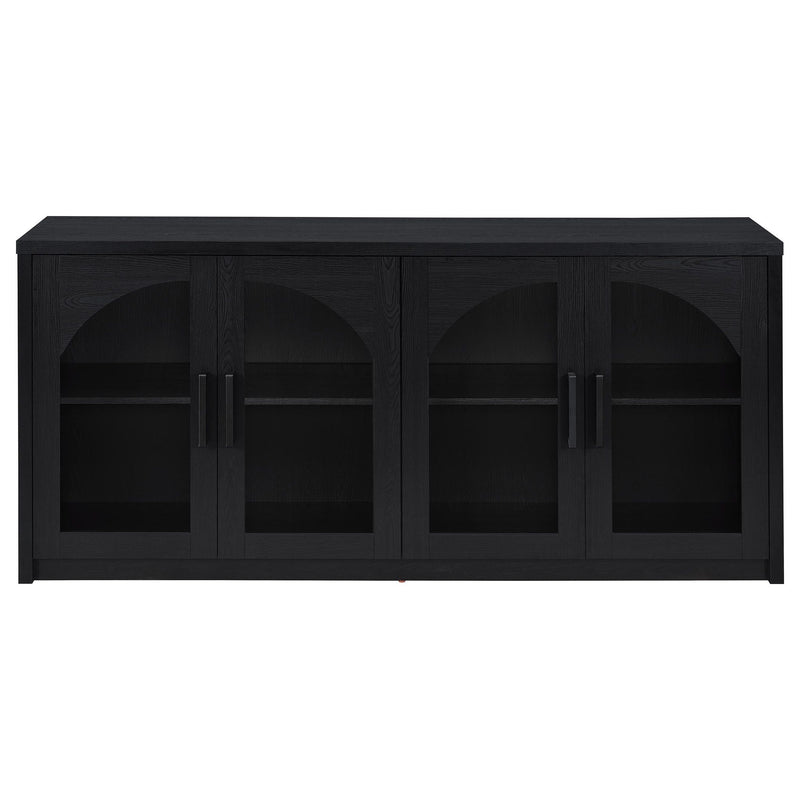 Riva 4-door Dining Sideboard Buffet Storage Credenza Black