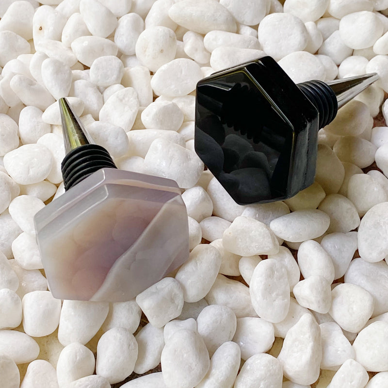 Another Class Hexagon Stone Wine Stopper By Young