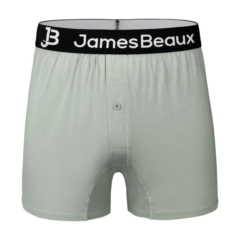 Men's Bamboo Boxer Shorts - Ultra-Soft & Breathable Underwear (Gray)