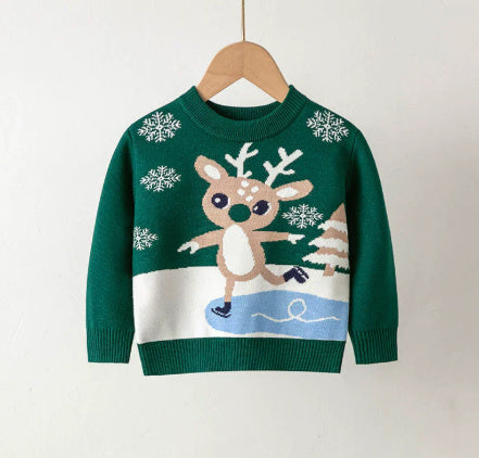 Baby Boys' And Girls' Elastic Pullover Sweater