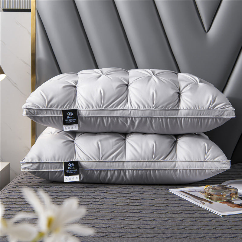 White Goose Down Pillow with Cotton Cover