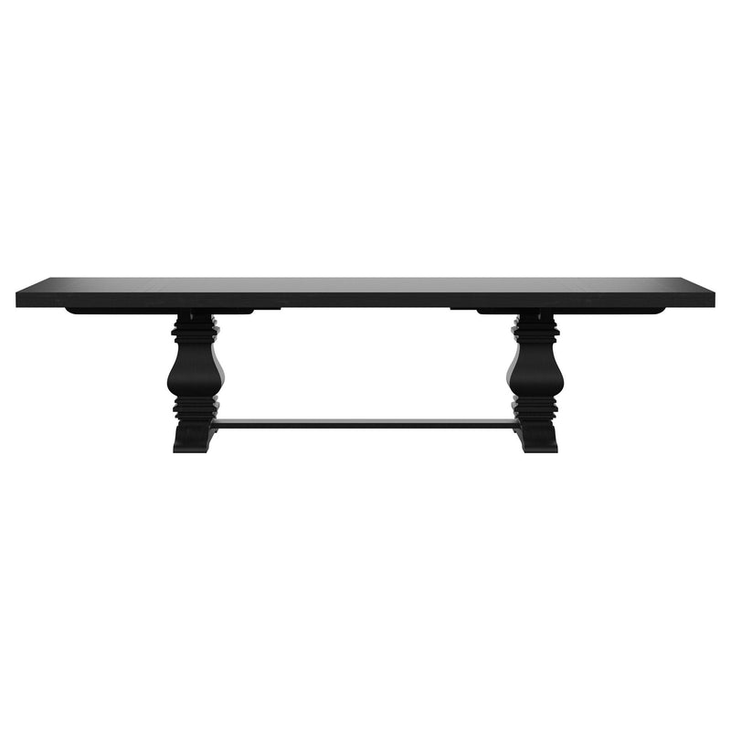 Florence 126-inch Extension Dining Table Distressed Black