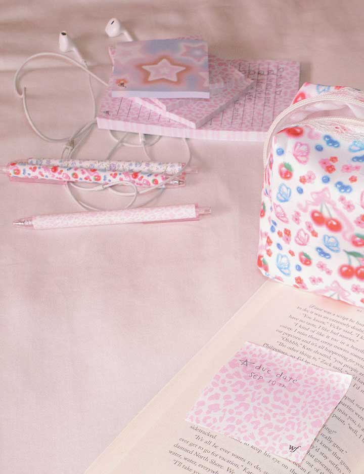 Pink Meow Sticky Notes