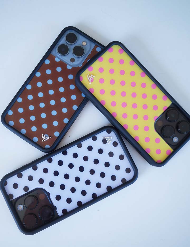 Polka Dot | Brown and Blue iPhone Case