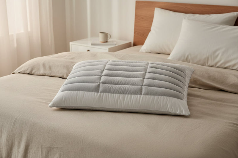 Hotel-Style Buckwheat Cervical Pillow – Pure Cotton Cover with Partition Design for Neck Support