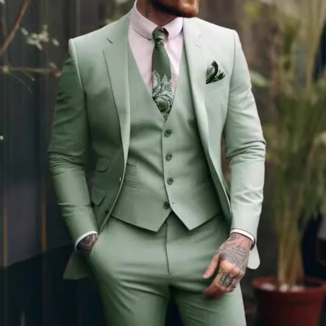 Plus-sized Plus Size Slim Fit Suit Three-piece Suit