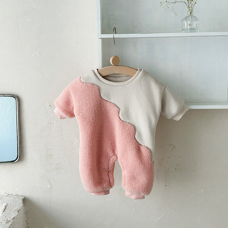 Baby Bodysuit With Fleece Lining Extra Thick Warm Romper