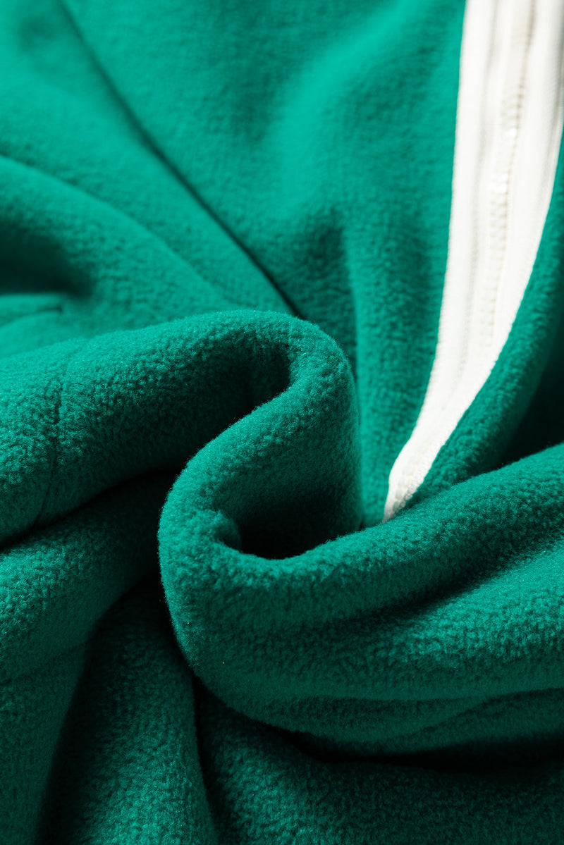 Ava Contrast Trim Fleece Plus Sweatshirt