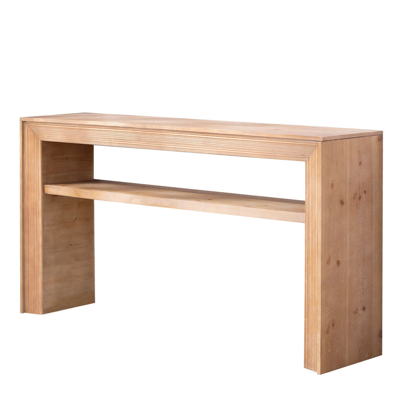 Console Table With Storage Shelf - Antique Natural / Light Natural / Natural