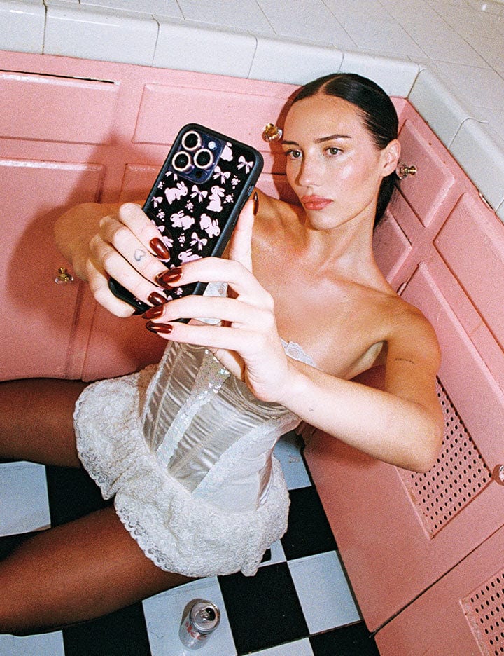 Pink Bunnies iPhone Case