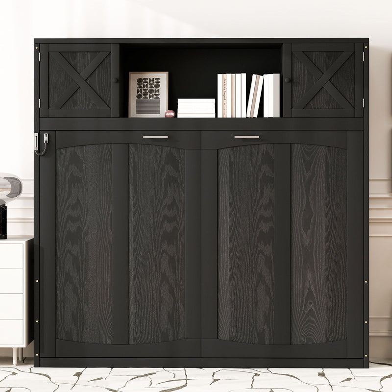 Murphy Bed With Storage Cabinets