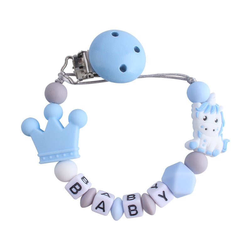 Teething Silicone Pacifier Clip With Toy