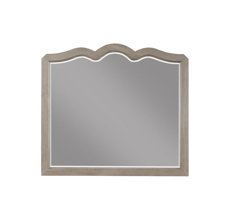 Scallop Shaped Mirror - White Poplar