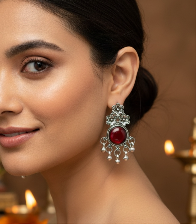 Oxidized earrings | hanging earrings