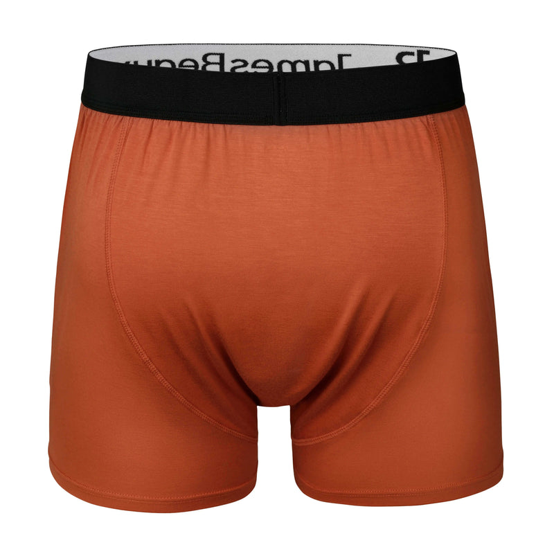 Men's Orange Bamboo Anti-Chafing & Breathable Boxer Shorts (3-Pack)