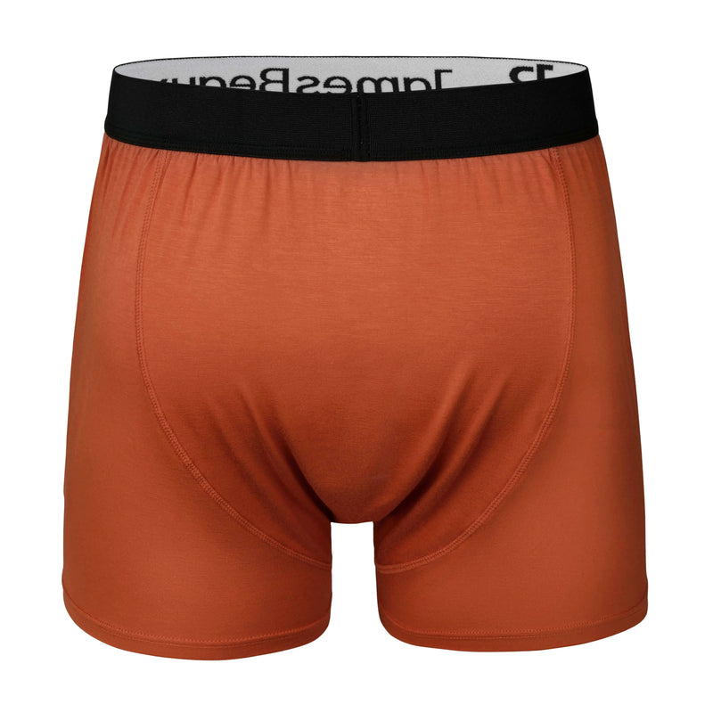 Men's Orange 95% Viscose from Bamboo Boxer Shorts