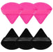 6 Pcs Powder Puff Face Soft Triangle Makeup Puff Velour Makeup Sponge Beauty Blender for Loose Powder (Black)