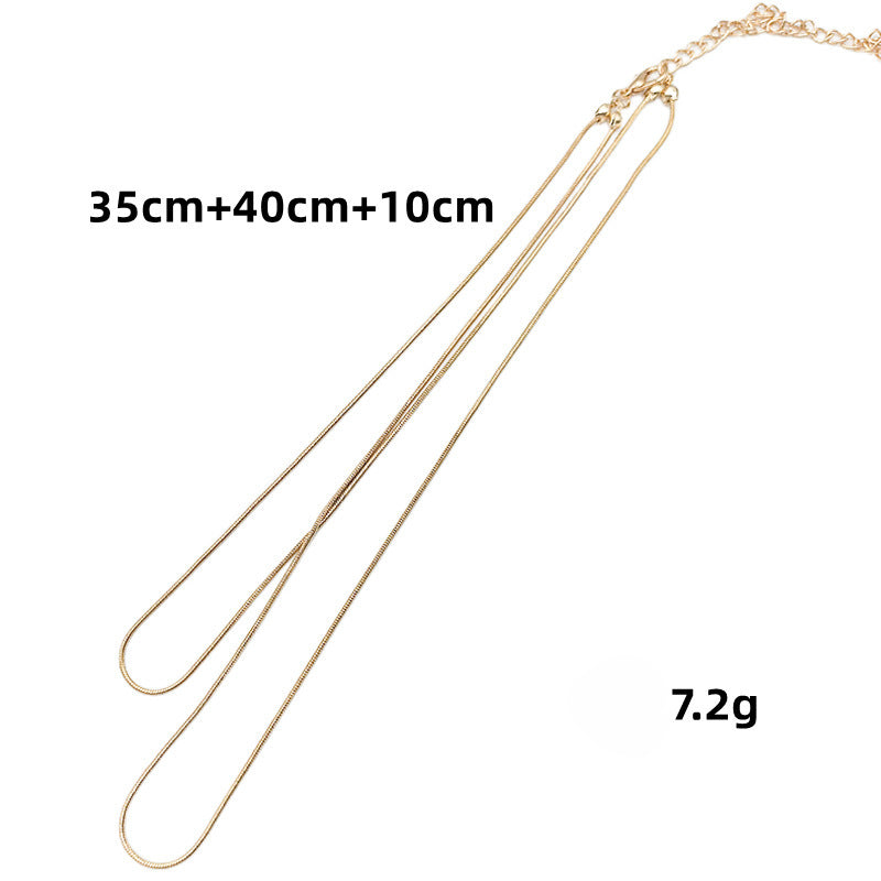 Double Layered Chain Necklace Women