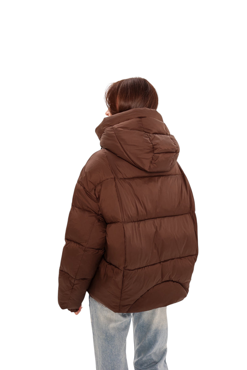 Dark Chocolate Insulated Bio-Down Jacket