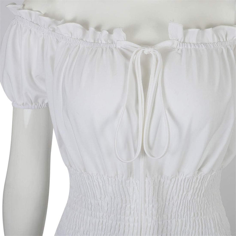 Renaissance Costume Women Medieval Chemise Dress Peasant Tops Irish under Dress