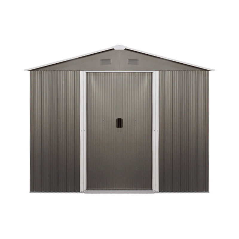 [06X08FT] Alora Premium Outdoor Metal Storage Shed With Metal Floor Frame (SAK95204)