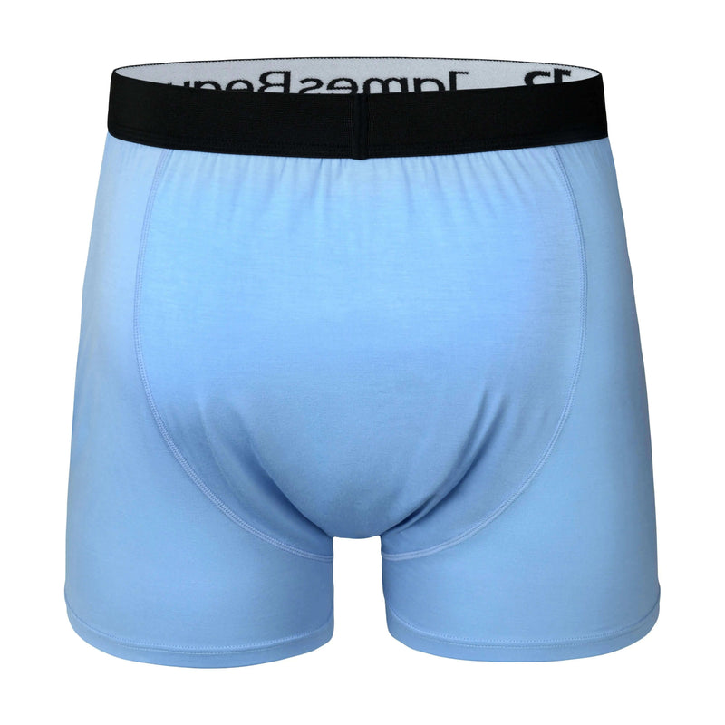 Men's Bamboo Boxer Shorts - Anti-Chafe & Breathable Underwear (Blue)